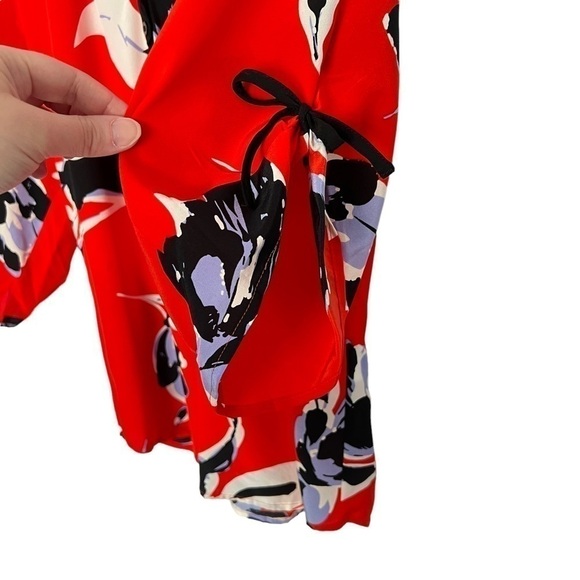Yumi Kim Silk Floral Top Red Size S - Picture 4 of 9